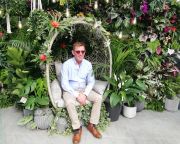 Horticulture director, Marcus Eyles relaxing in the Dobbies garden